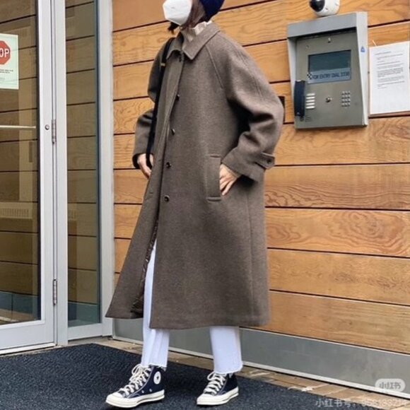 Nothing Written Chocolate Wool Coat - Picture 2 of 8